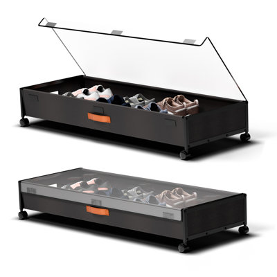 Storage box with gurney bottom Black