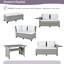 Ensemble modulaire de patio en rotin 5 pièces avec tables d'appoint extensibles 5 pièces