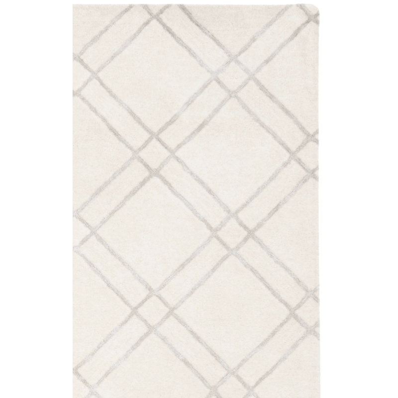Milroy Hand Tufted Wool Geometric Rug, Rectangle 3' x 5'
