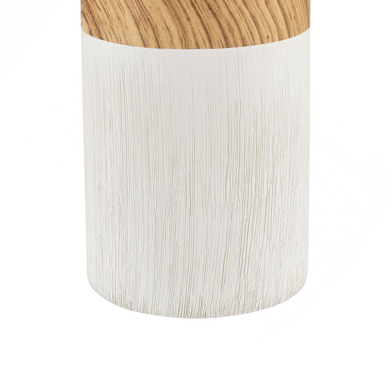 Textured Ceramic Table Lamp, White, Beige