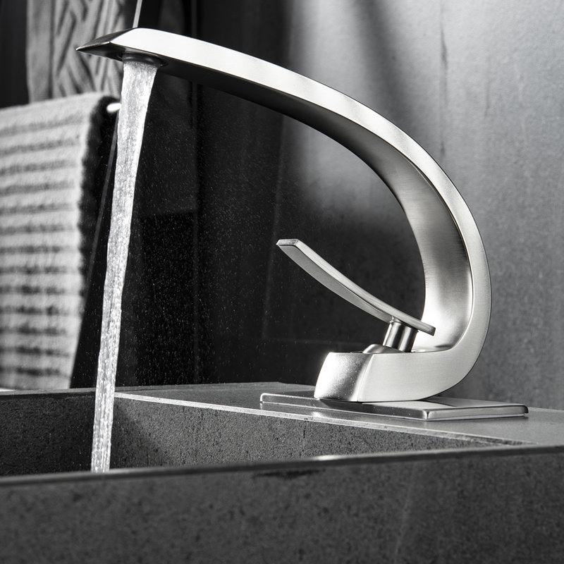 Robinet pour salle de bain à un trou, Argent