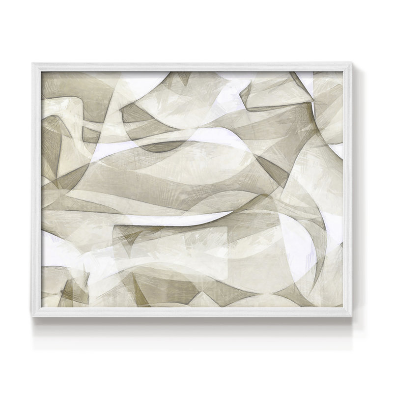 Mindfulness I - Reproduction encadrée - Restickable, H 8 po x l 10 po, Blanc