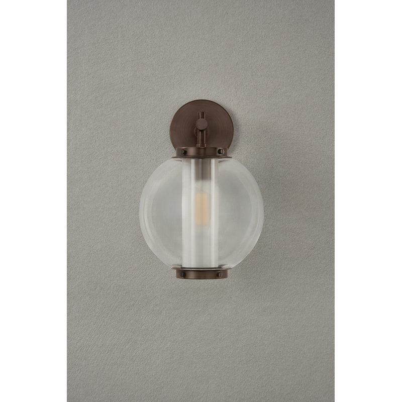 Troy Lighting Marco 1 Light Exterior Wall Sconce, Bronze