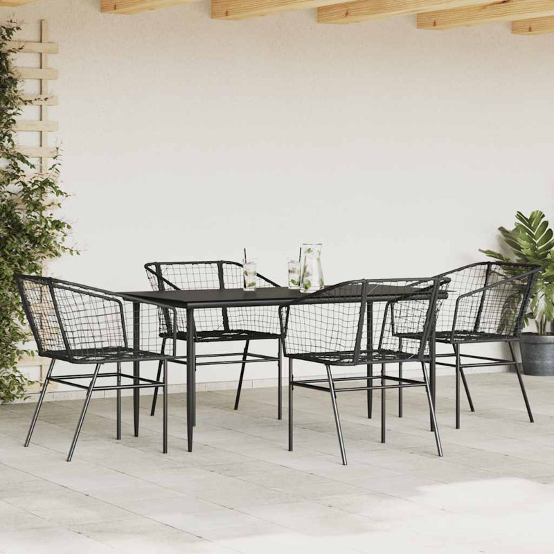  Ensemble de salle à manger 5 pièces en verre