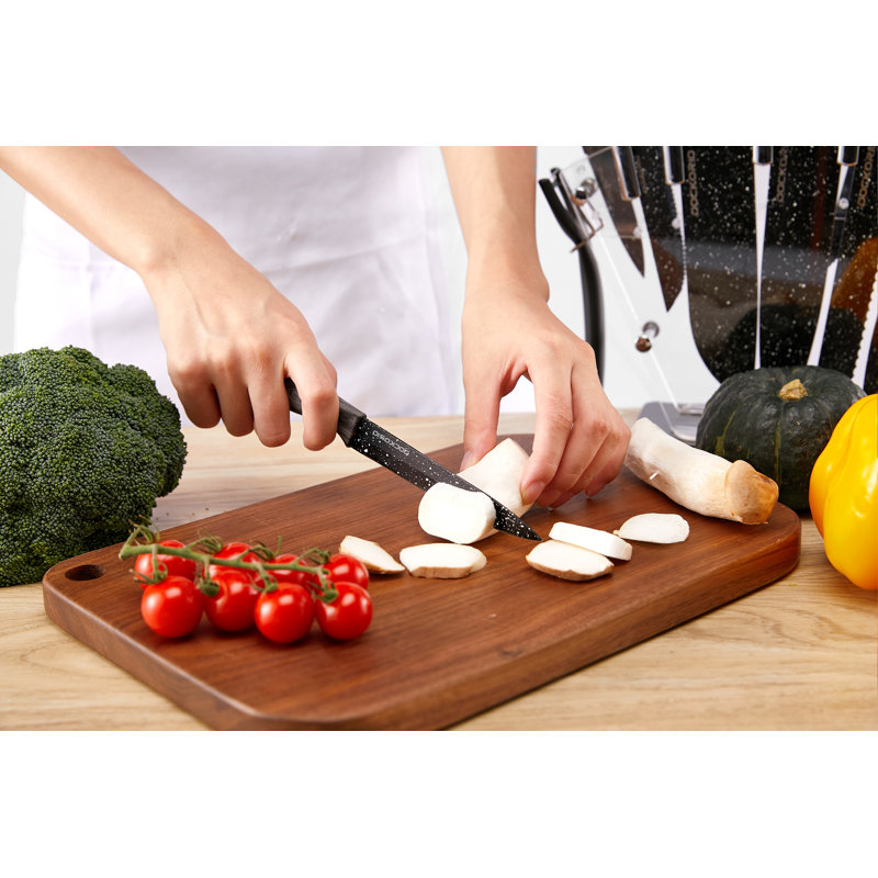 Dockorio 19 Piece High Carbon Stainless Steel Knife Block Set