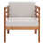 Natural Frame/Light Gray Cushion selected