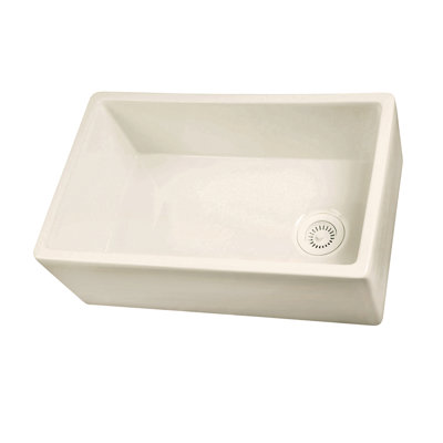 29.75'' L Single Bowl Fireclay Kitchen Sink