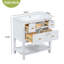Ensemble de meuble-lavabo simple 30 po avec 5 tiroirs, ensemble de meuble-lavabo autoportant avec cadre en bois massif 30 po-1799369944