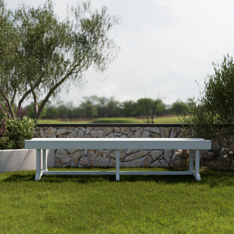 Banc de pique-nique en plastique Heritage, Blanc, H 17,5 po x l 42 po x P 18 po