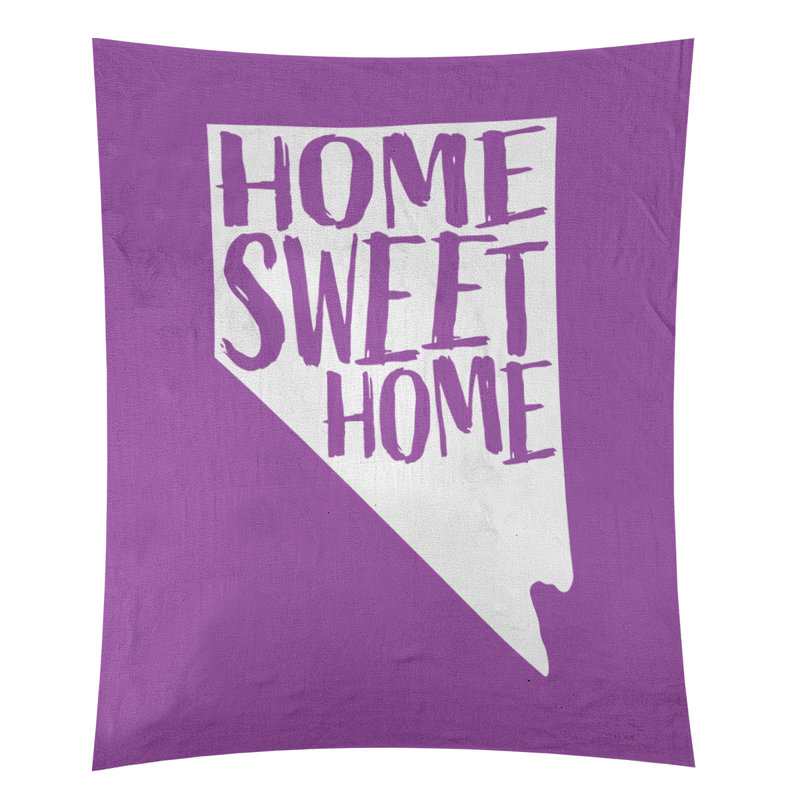 Tapisserie murale Home Sweet Nevada, H 104 po x l 88 po, Violet