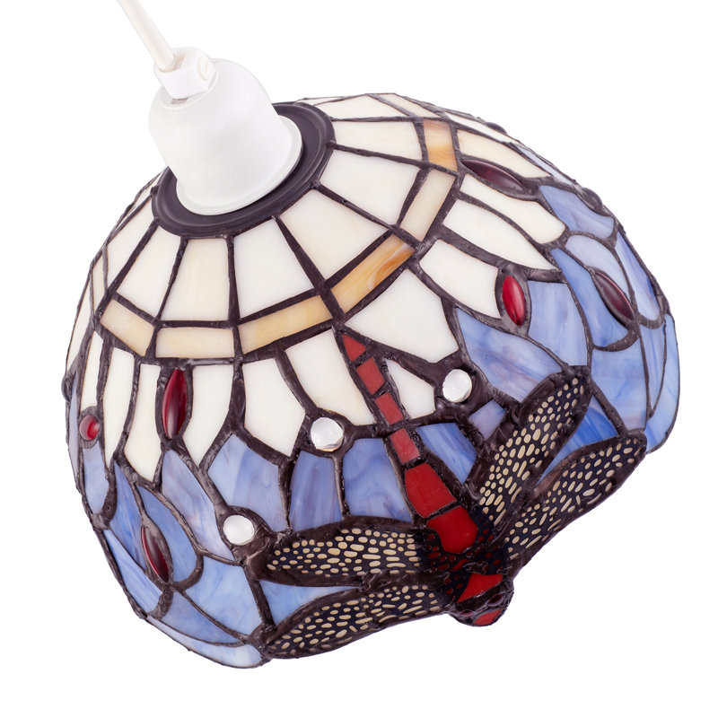 14cm H Glass Dome Pendant Shade ( Screw On ), Purple