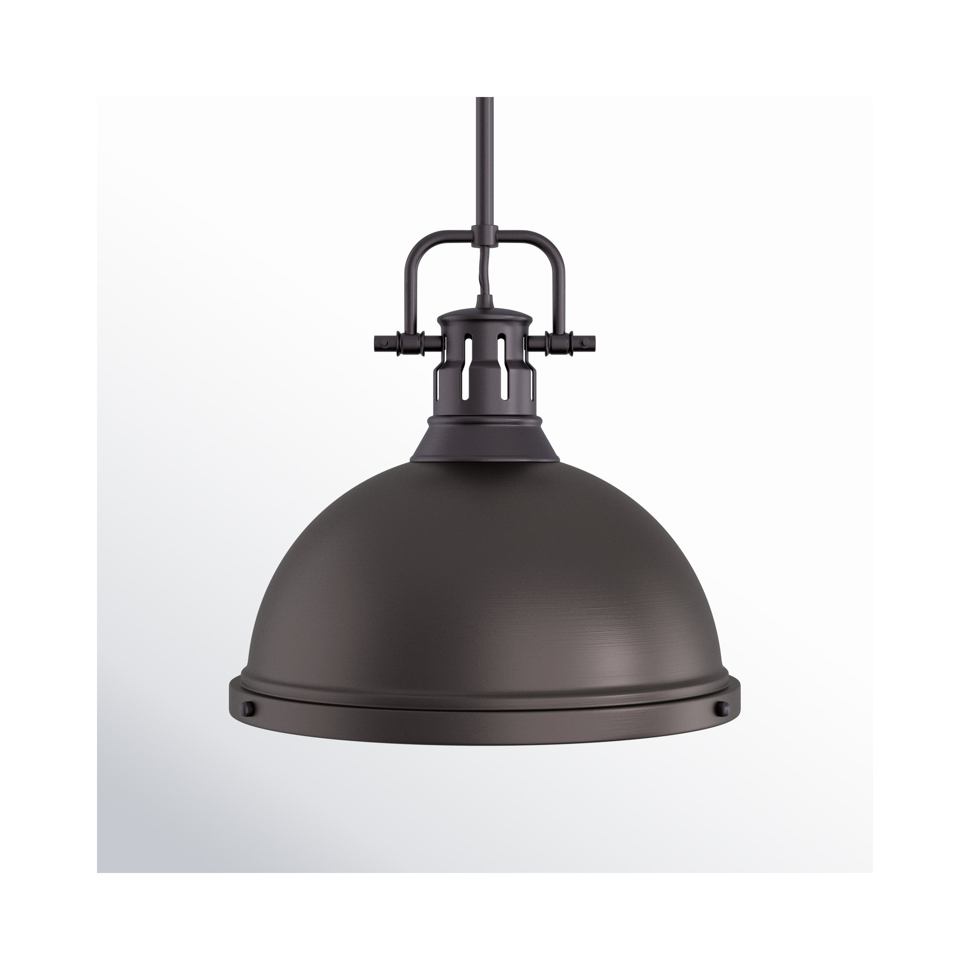 Calico Single Light Steel Dimmable Pendant, Rubbed Bronze, Rubbed Bronze