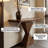 Retro Nut-Brown Solid Wood Console Table-1281290992