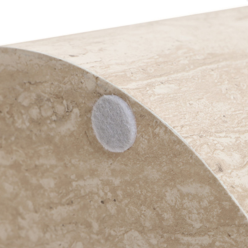 Stone Pattern Manufactured Wood 19.7-Inch Tall Round End and Side Table