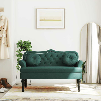 Petite causeuse l 47 po Chineta, canapé Chesterfield en velours, canapé 2 places pour le salon