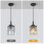 Ensemble de 2 luminaires suspendus carrés modernes en cristal noir, lampe de ferme réglable pour îlot de cuisine, salle à manger, chambre à coucher-1439674903-1439674889