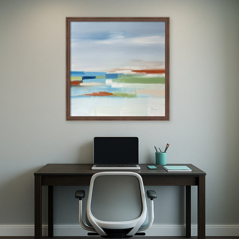 "Entre ciel et terre 4" par Sandrine, reproduction d'art sur toile encadrée