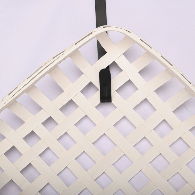 Tobacco Basket Woven Hanging Wall Decor, Cream