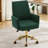 Striped Corduroy Mid-Back Liftable Office Chair With Ergonomic Design, Strong Golden Base And Super Memory Foam In , Support, High-974037654-974037650