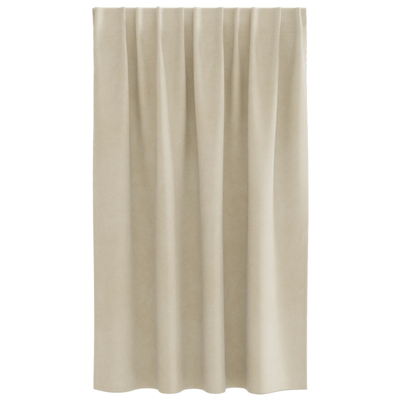Curtains Polyester 140Cm Sound-Absorbing, Cream, 140cm Width x 140cm Drop
