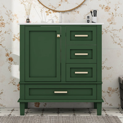 Armoire de salle de bain moderne avec 3 tiroirs