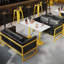 Ensemble de table et chaises de style industriel L 23,7 x l 47,3-130787145-130787146