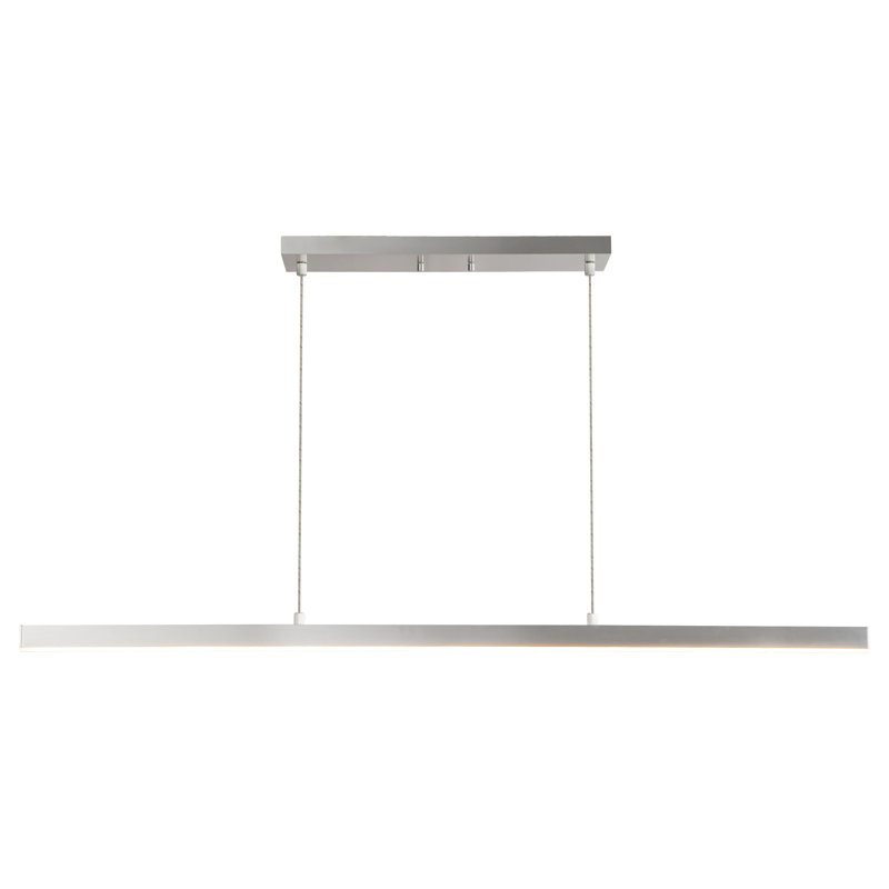 Vega 1 - Light LED Pendant, Brushed Nickel, 122.5" H x 45" W x 1.5" D