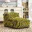 Chaise longue adulte en velours côtelé - Mousse moulée par compression, avec repose-pieds-1901742815
