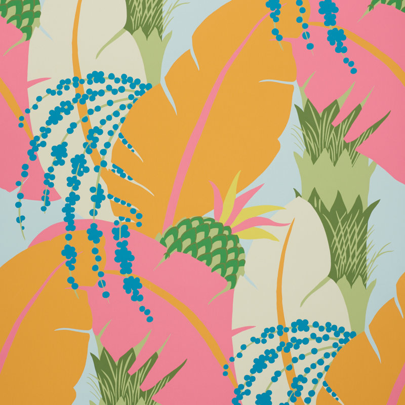 Papier peint Ananas, Tropical