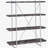 Retro Grey Chevron Pattern Bookshelf with Full-Length Shelves