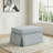 Upholstered Blue Striped Skirted Rectangular Storage Ottoman with Lift-Top-1168336248