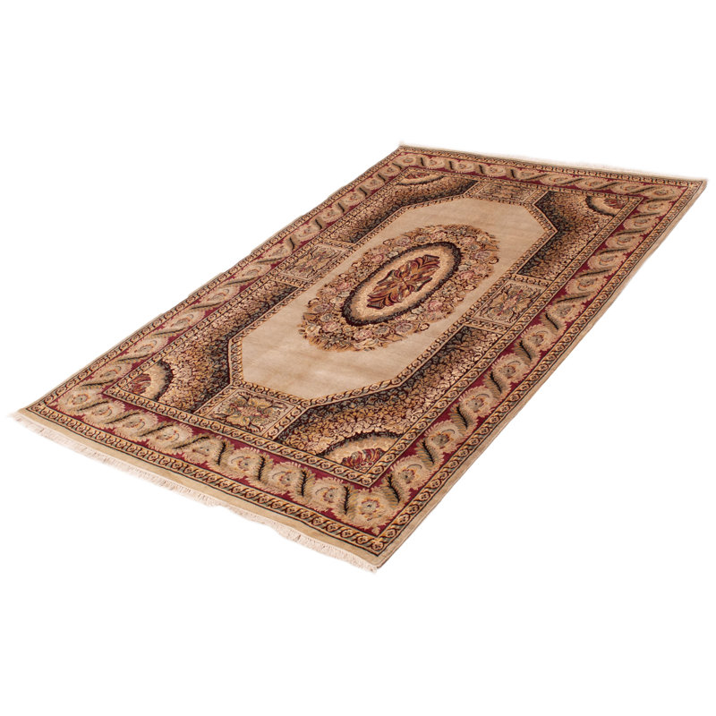 Tapis rectangulaire unique en laine 6 pi x 9 pi 2 po Aretia
