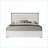 Bedroom Set Queen 4-Pc Contemporary White Wood with LED Headboard | Wood | Standard Beds