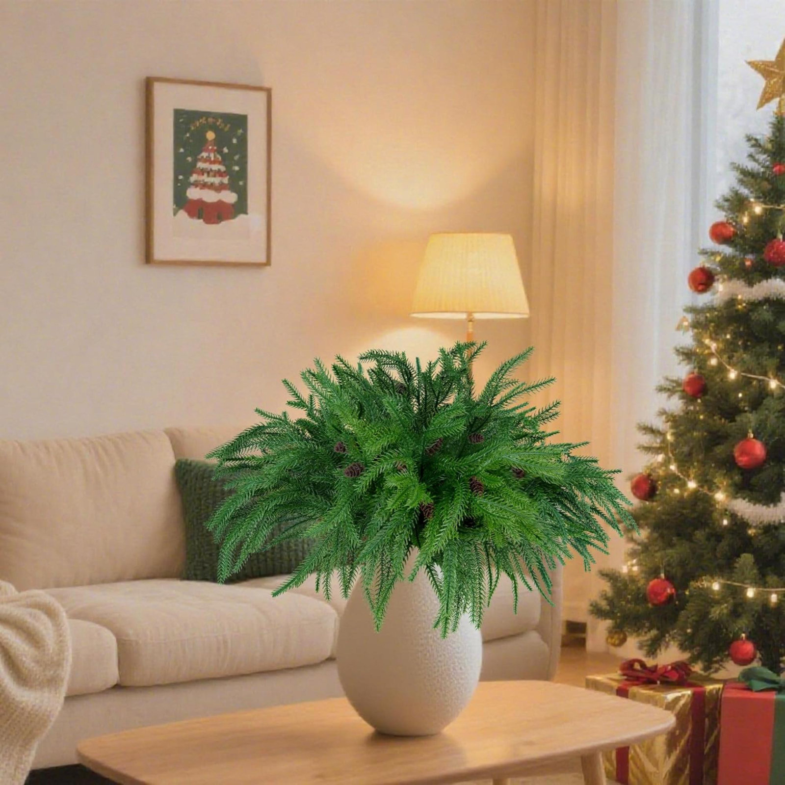 18" Norfolk Pine Branch
