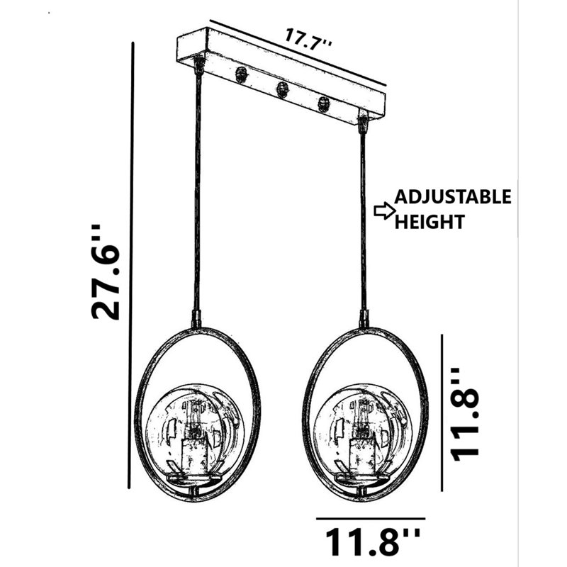2 - Light Black Pendant
