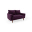 Canapé d'appoint à accoudoirs carrés en velours 58 po Brighton Mid-Century-403171669