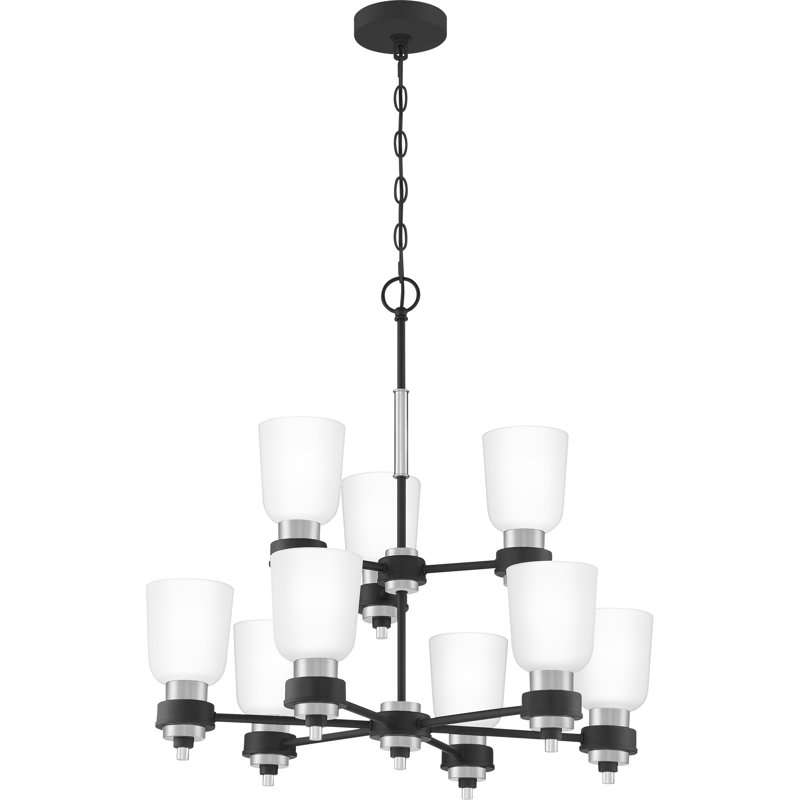 Lustre à niveaux ombrés 9 lumières Fleischmann