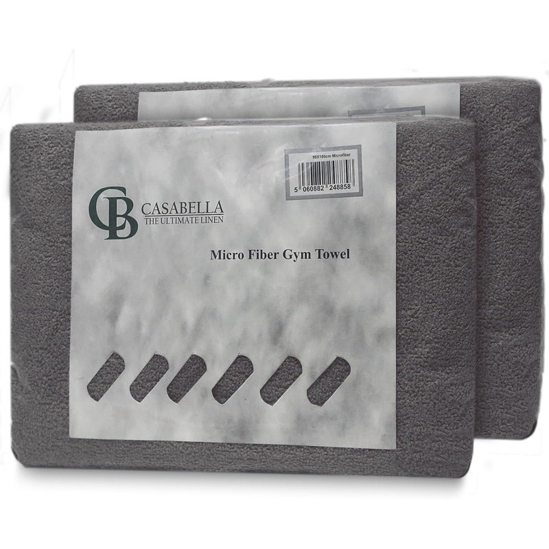 Microfiber Fast Drying Guest Towel, Grey, 4