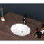 Lavabo de salle de bain moderne en céramique blanche - 19 po x 16 po, encastré ovale avec trop-plein, trop-plein 19 po x 16 po, blanc, attrait contemporain