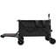 Chariot pliable avec hayon rallongé, chariot de rallonge de chariot extra long, chariot de chariot de plage robuste 480 lb avec de grandes roues tout-terrain, noir-gris-117354018