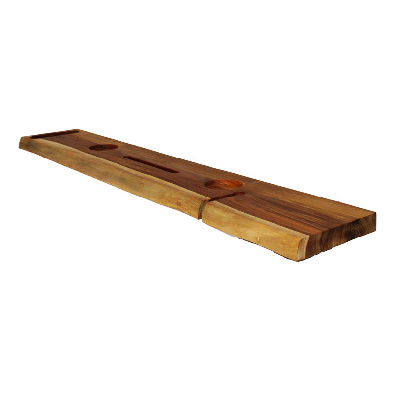 Plateau pour chariot de bain en teck massif EcoDecors Eleganto, H 1,5 po x l 50 po x P 9 po