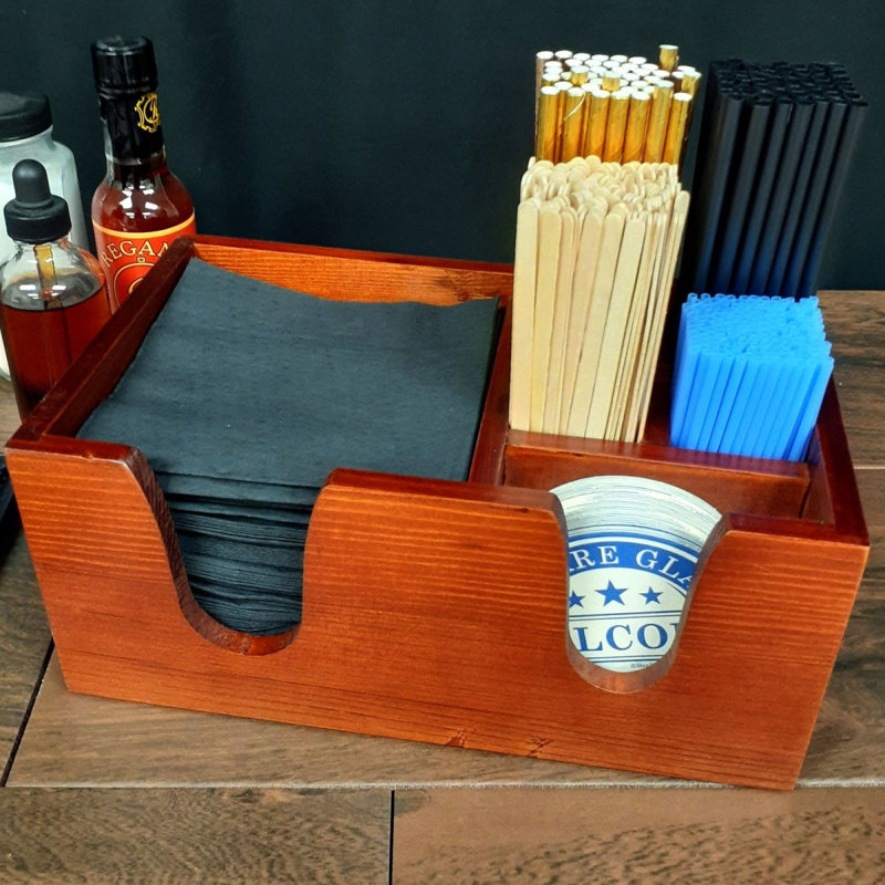 BarConic® Wood Bar Caddy - Hazel Wood