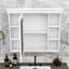 Armoire de rangement murale élégante avec porte miroir-340397718