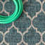 Tapis d'intérieur / extérieur bleu sarcelle / gris Hague-74074054