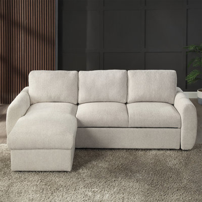 Canapé modulaire réversible beige avec boucle et rangement Boucle