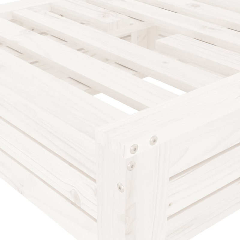 Parasol Base Cover Solid Wood Pine, White