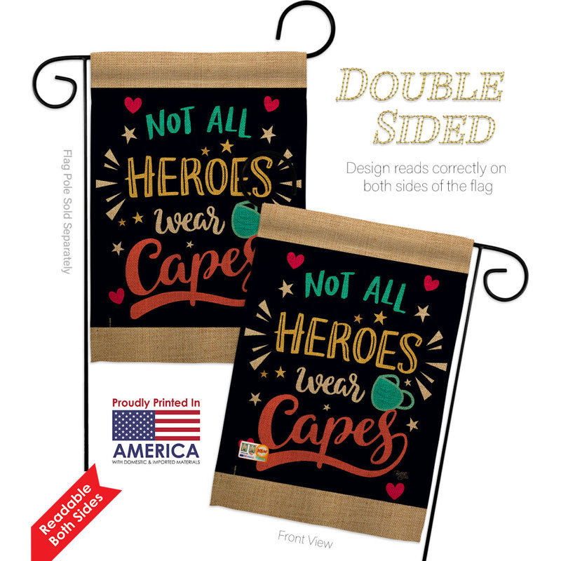 Double Sided 18.5'' H x 13'' W Polyester Flag Set