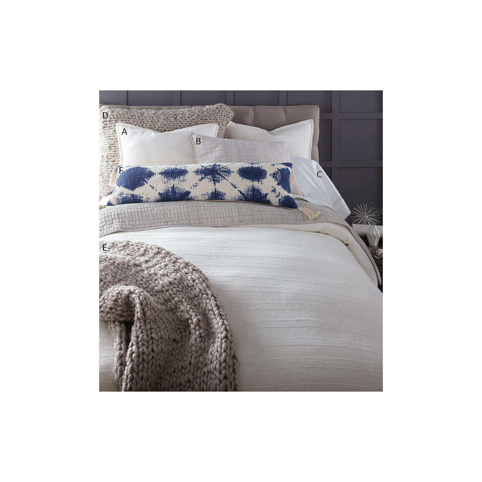 Geri Chunky Knit Throw Blanket, Platinum Gray
