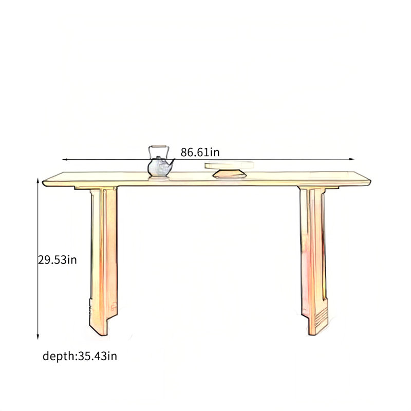 Maebell, 29.53"H x 86.61"L x 35.43"W