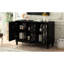 Modern Tv Table For 55-inch Tvs, Mirrored Surface, Solid Wood Legs, 3 Adjustable Shelves, Extra Large Entertainment Area